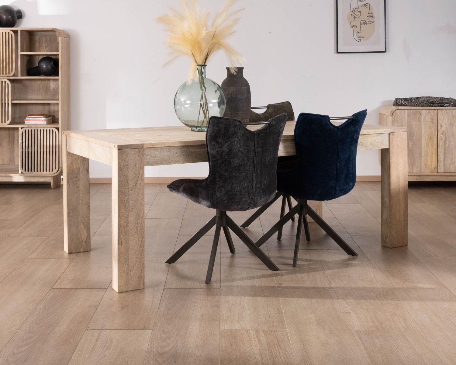 Table de repas extensible 160 à 250 cm en manguier "Jappy"