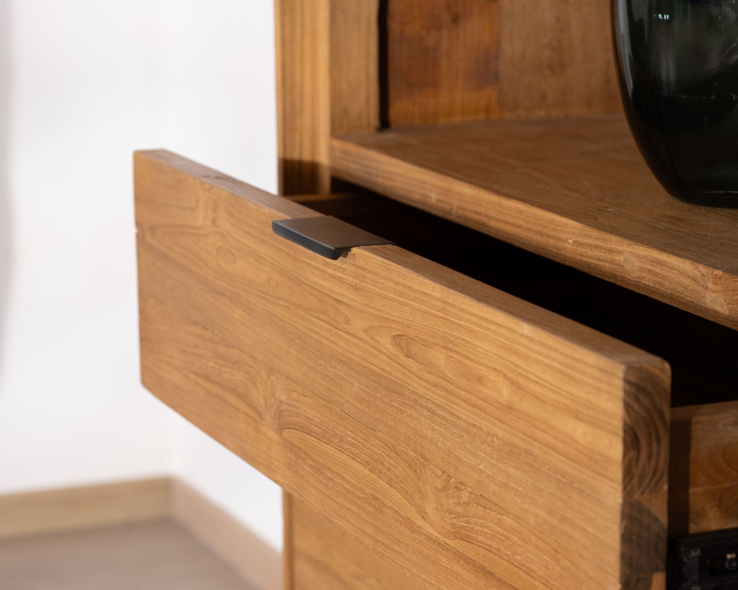 Bibliothèque style rétro en teck "Bahia" 3 niveaux