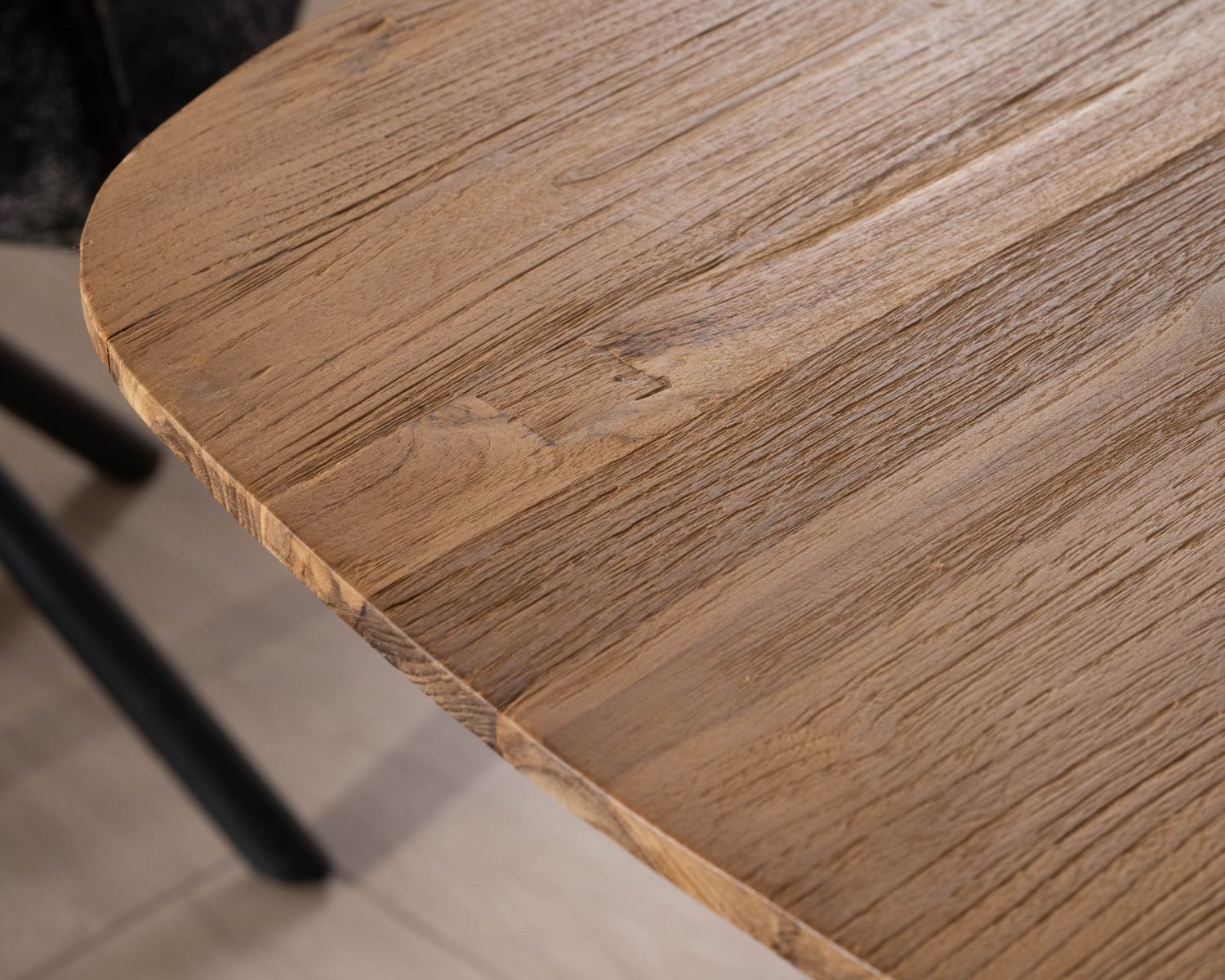 Table de repas bateau en teck recyclé et pieds mikado "Bahia" 200 cm