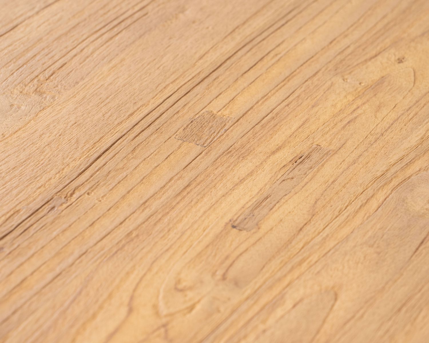 Table de repas 2 m en teck naturel "Bahia" pieds mikado métal