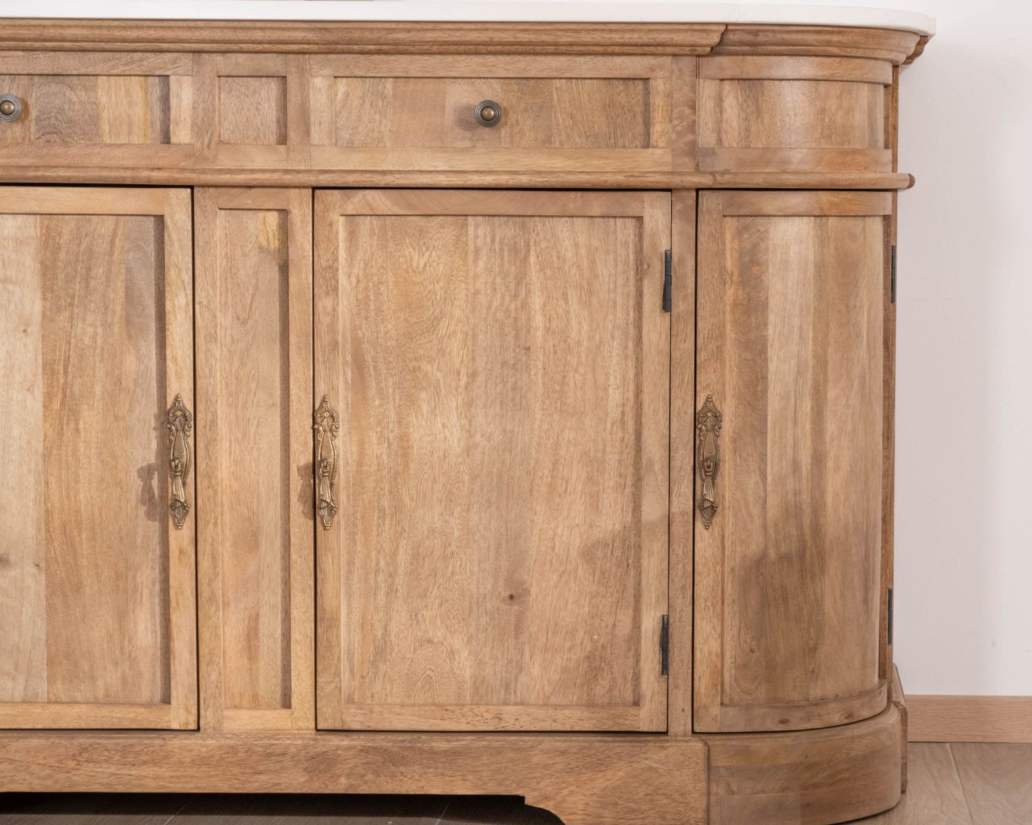 Meuble de salle de bain deux vasques bois et quartz 150cm "Églantine"
