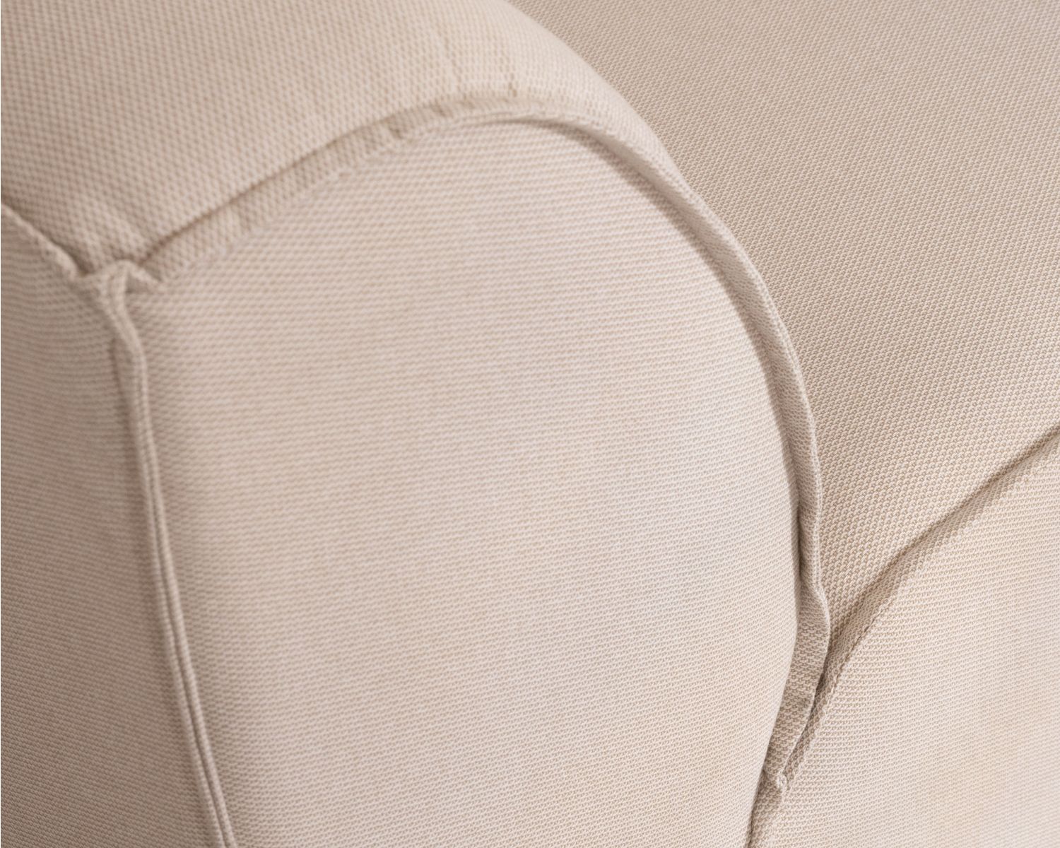 Canapé outdoor en 2 modules "Sunset Bay" tissu spécial extérieur crème