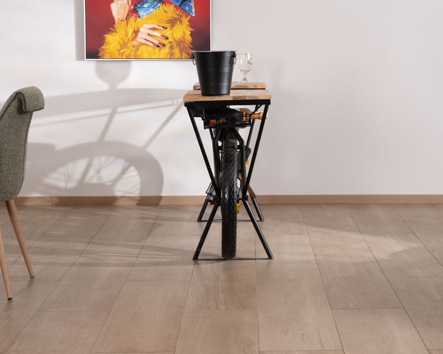 Console moto vintage ultra originale bois et métal noir "Crazy"