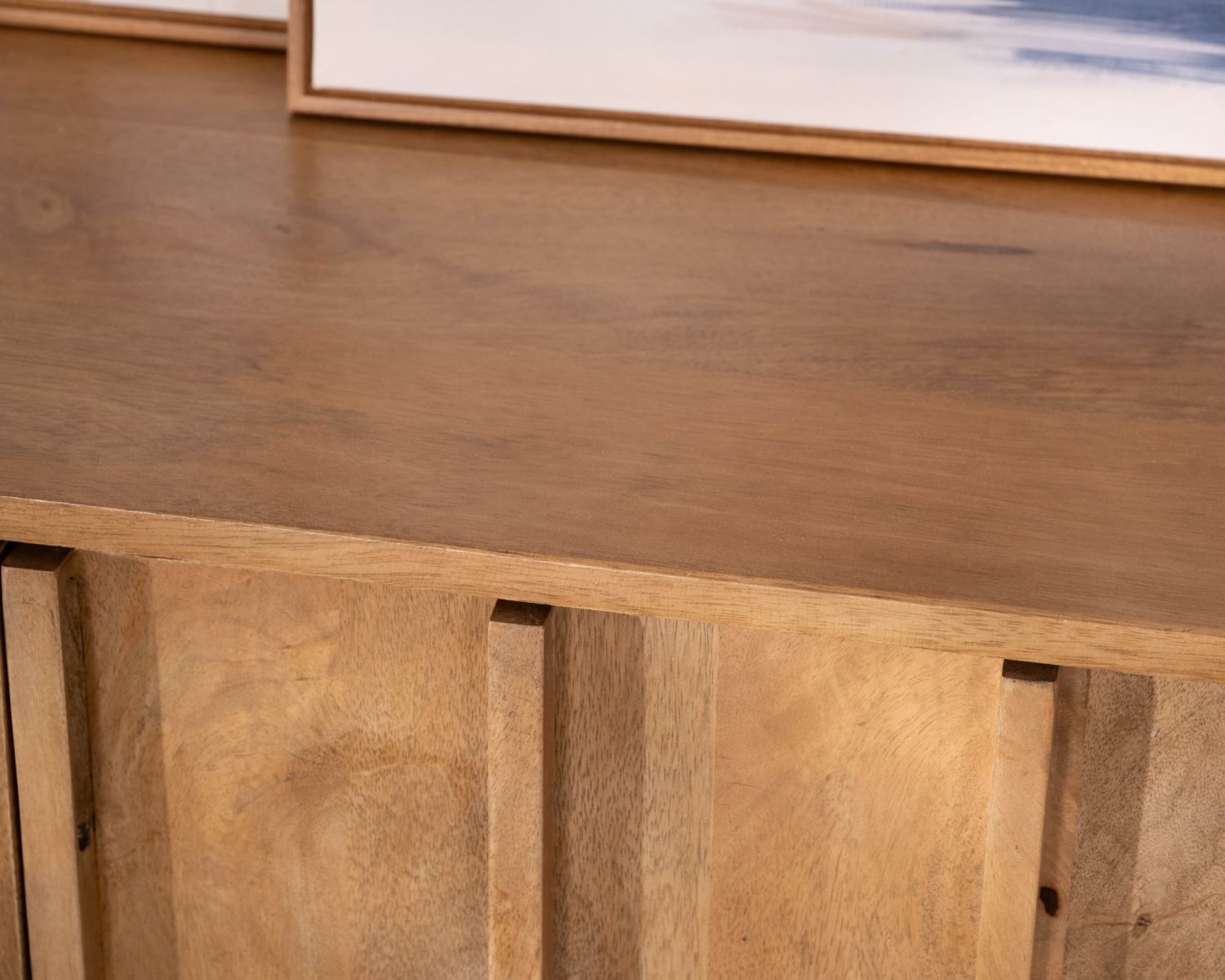 Buffet 4 portes esprit zen en manguier massif naturel 4 portes « Sicaly » 180 cm