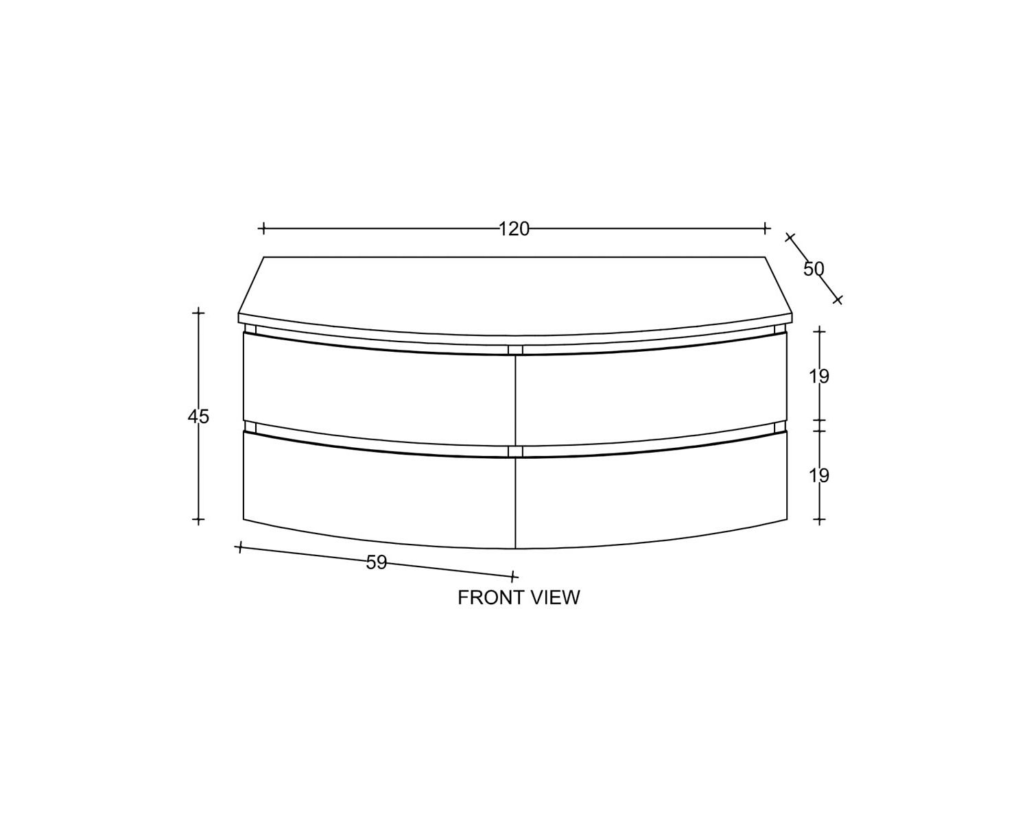 Meuble sous vasque suspendu en teck 120 cm "HanoÏ"