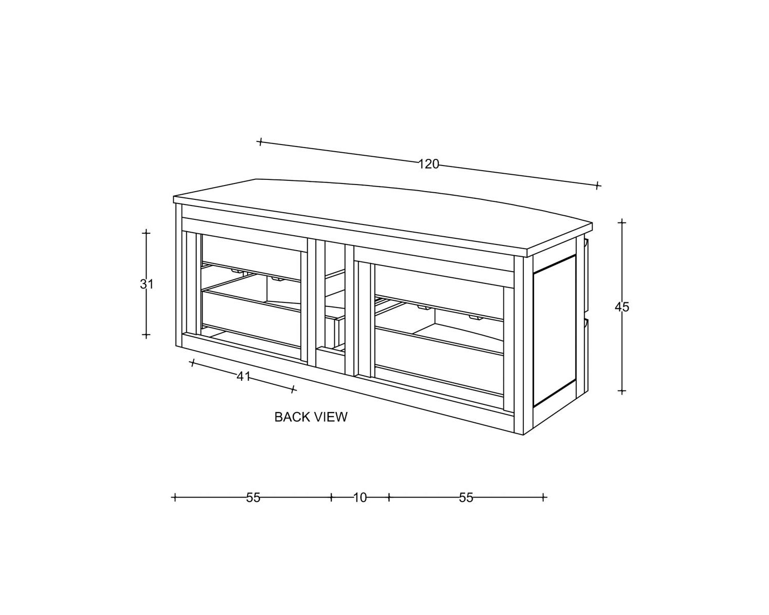 Meuble sous vasque suspendu en teck 120 cm "HanoÏ"