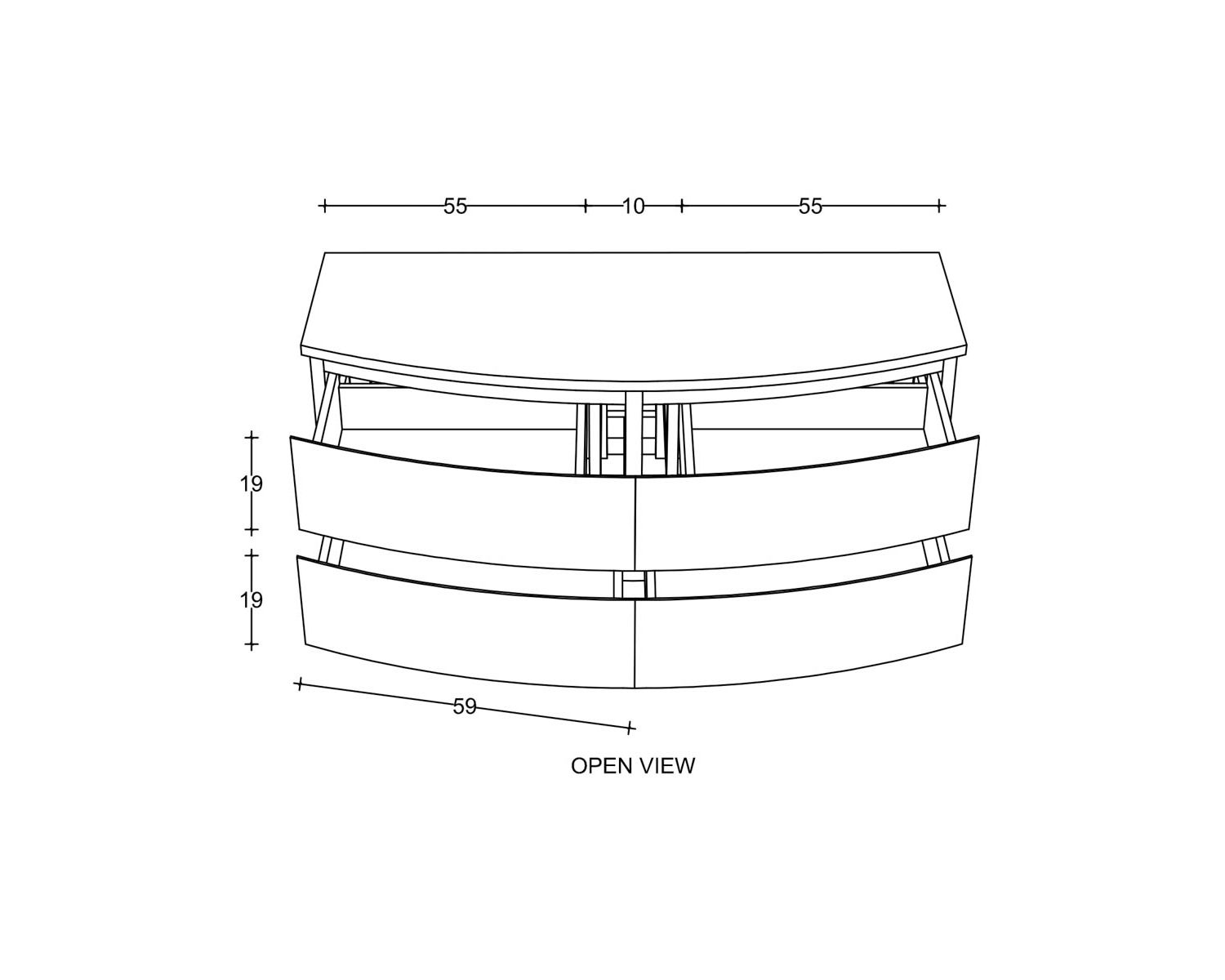 Meuble sous vasque suspendu en teck 120 cm "HanoÏ"