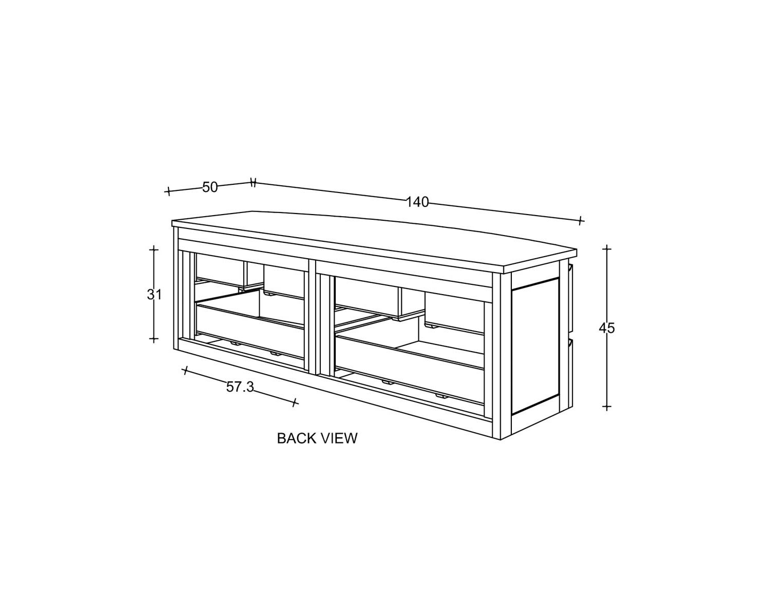 Meuble sous vasque suspendu en teck 140 cm "HanoÏ"