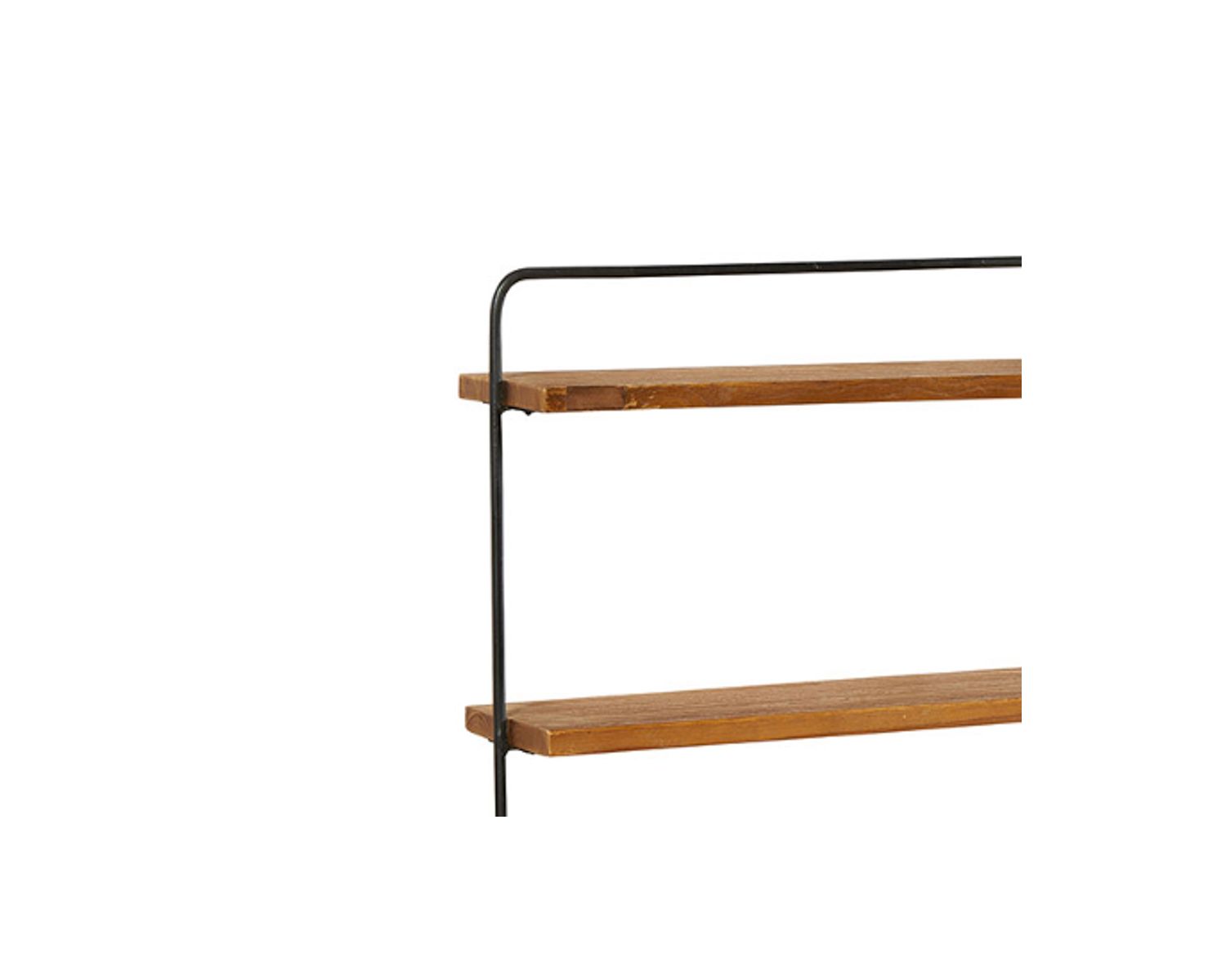 Étagère murale en teck naturel recyclé et métal "Tahara"