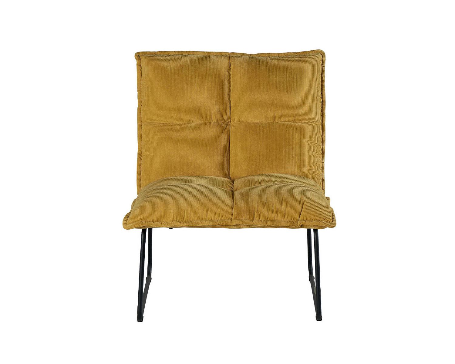 Duo de fauteuils style vintage "Calgari" jaune ultra confort