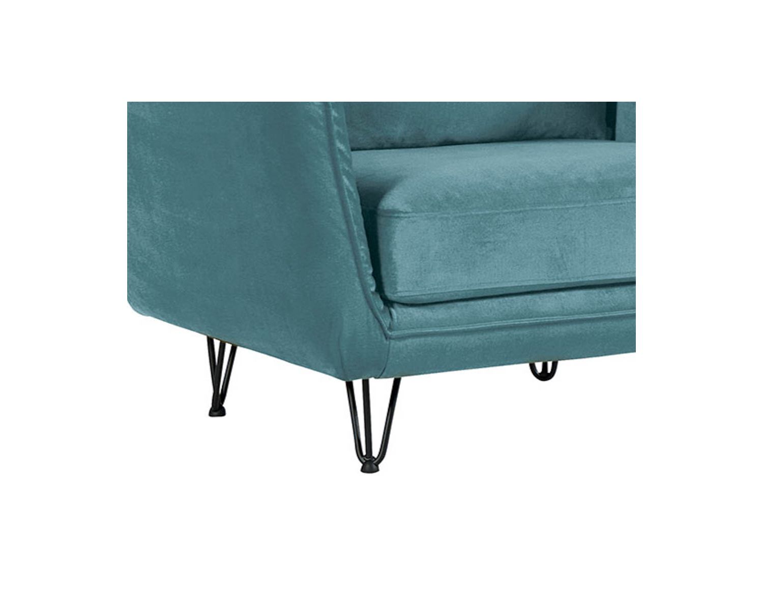 Fauteuil style club vintage en tissu gris foncé toucher doux "Hasting"