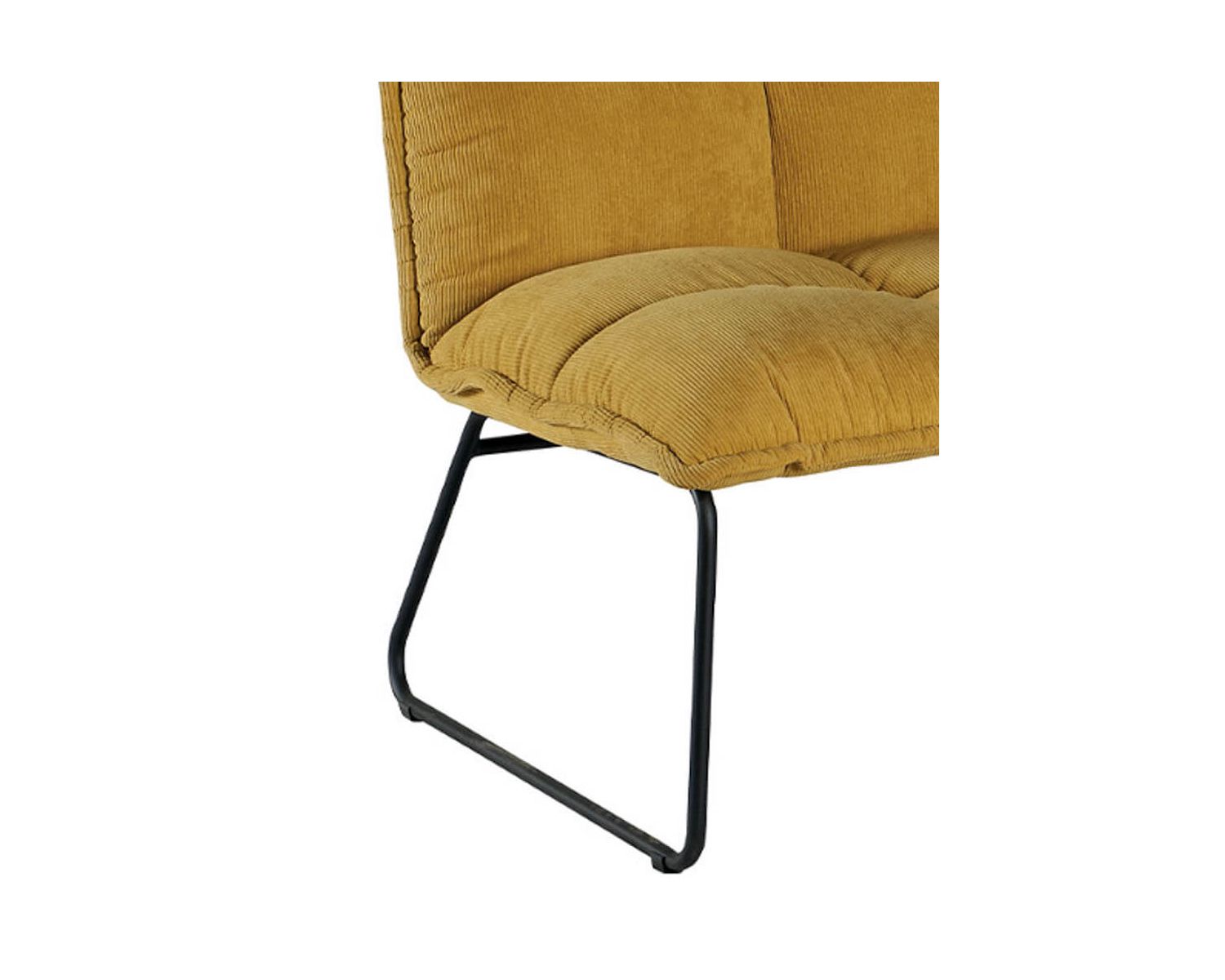 Duo de fauteuils style vintage "Calgari" jaune ultra confort