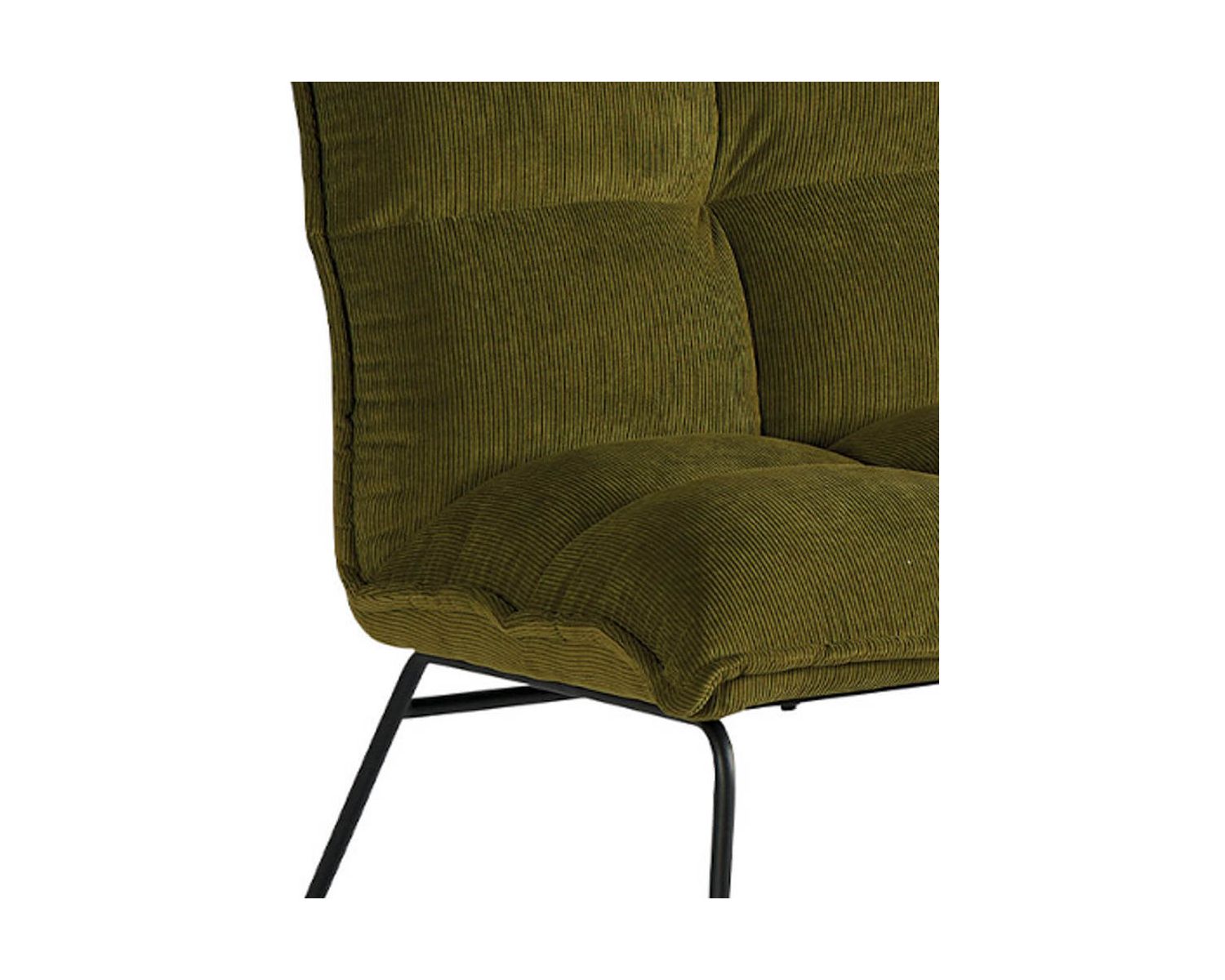 Lot de 2 fauteuils ultra confort style scandinave "Calgari" vert kaki