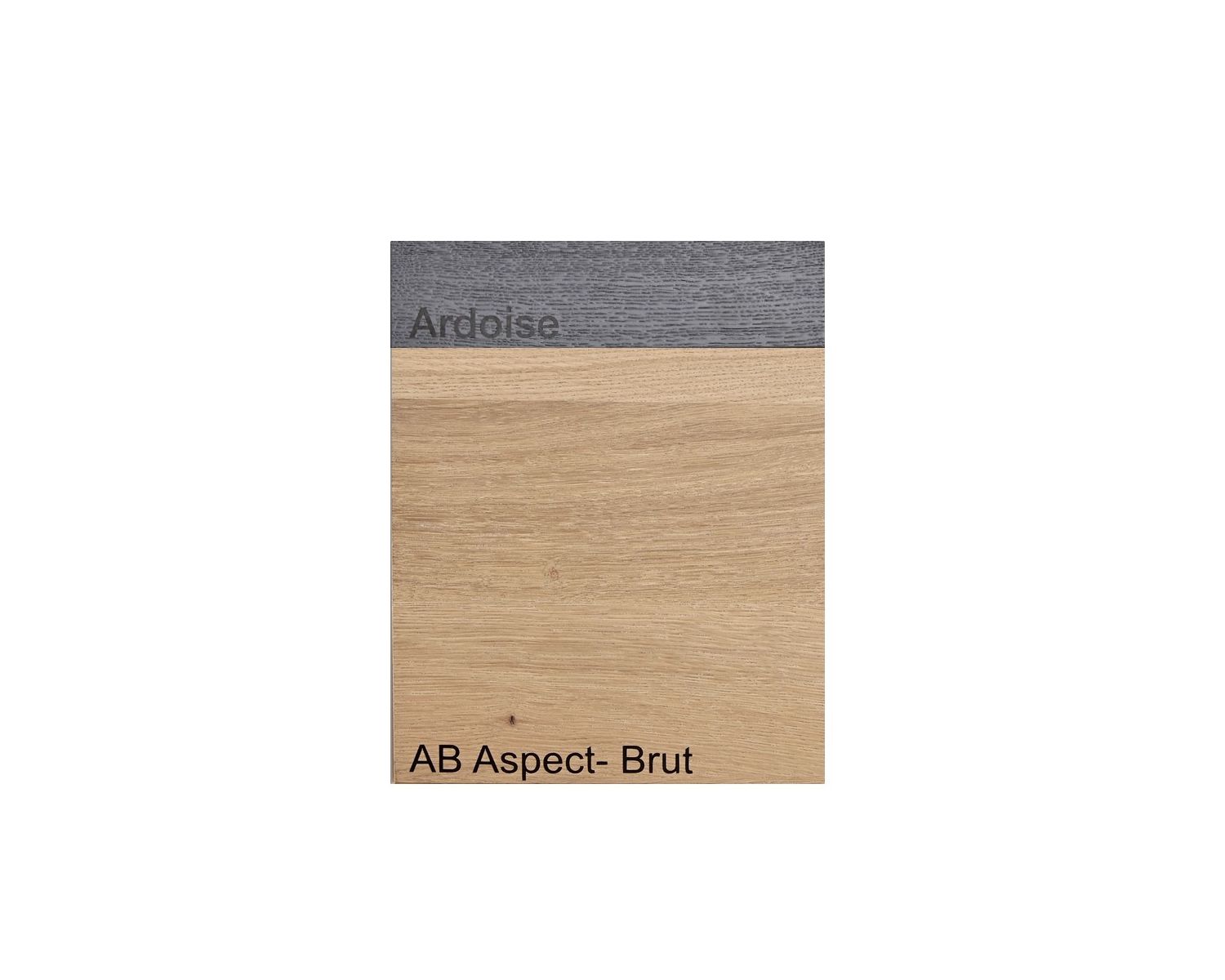 Buffet bas 3 portes chêne bicolore aspect brut "Bellissima Ardoise"