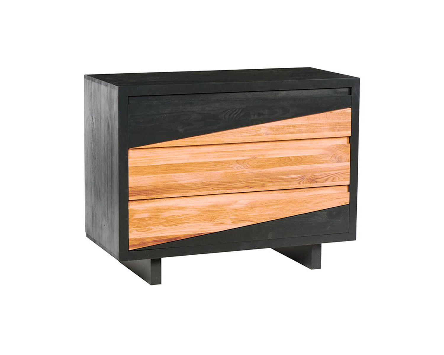 Commode chambre noir et bois Casita "Flix" style design