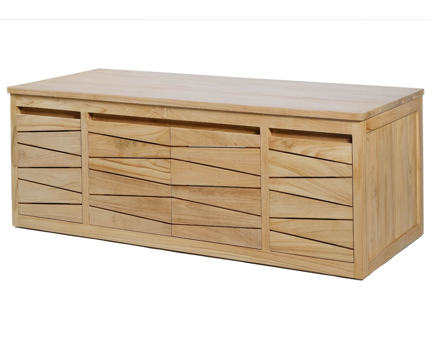 Meuble sous vasque suspendu en teck 120 cm "Moho"