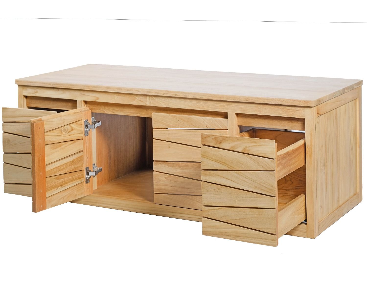 Meuble sous vasque suspendu en teck 120 cm "Moho"