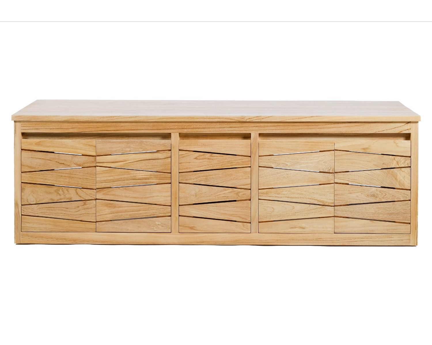 Meuble sous vasque suspendu en teck 140 cm "Moho"