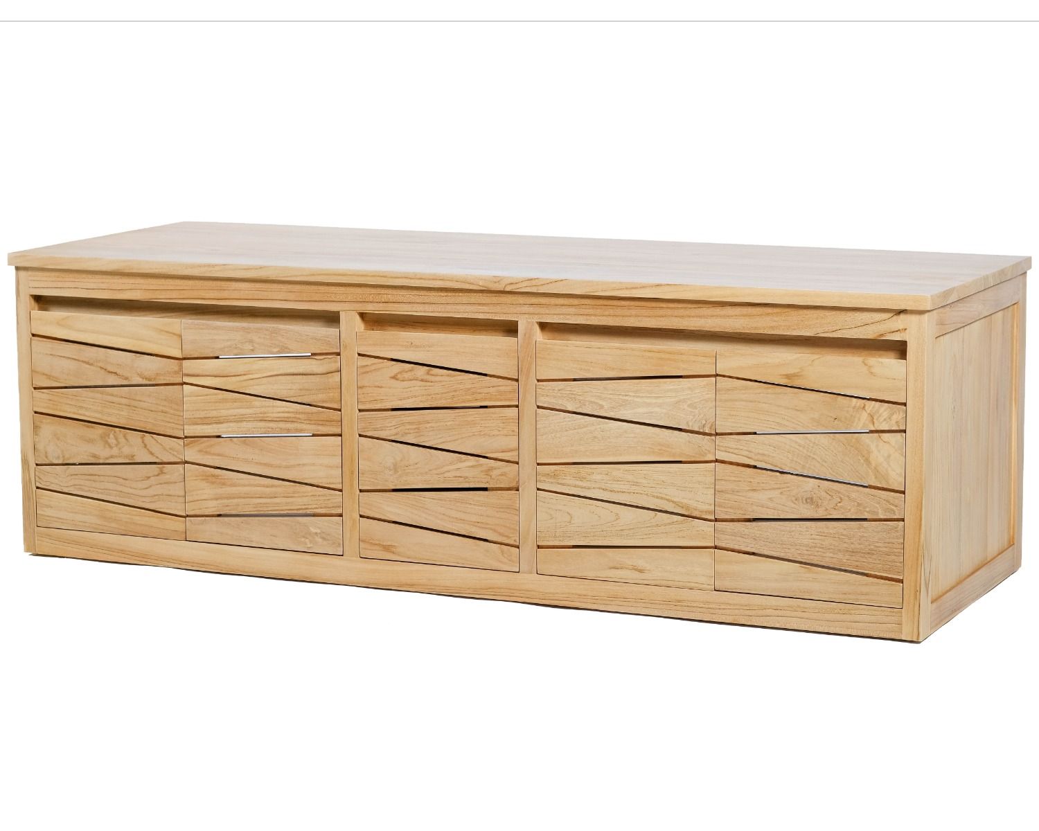 Meuble sous vasque suspendu en teck 140 cm "Moho"