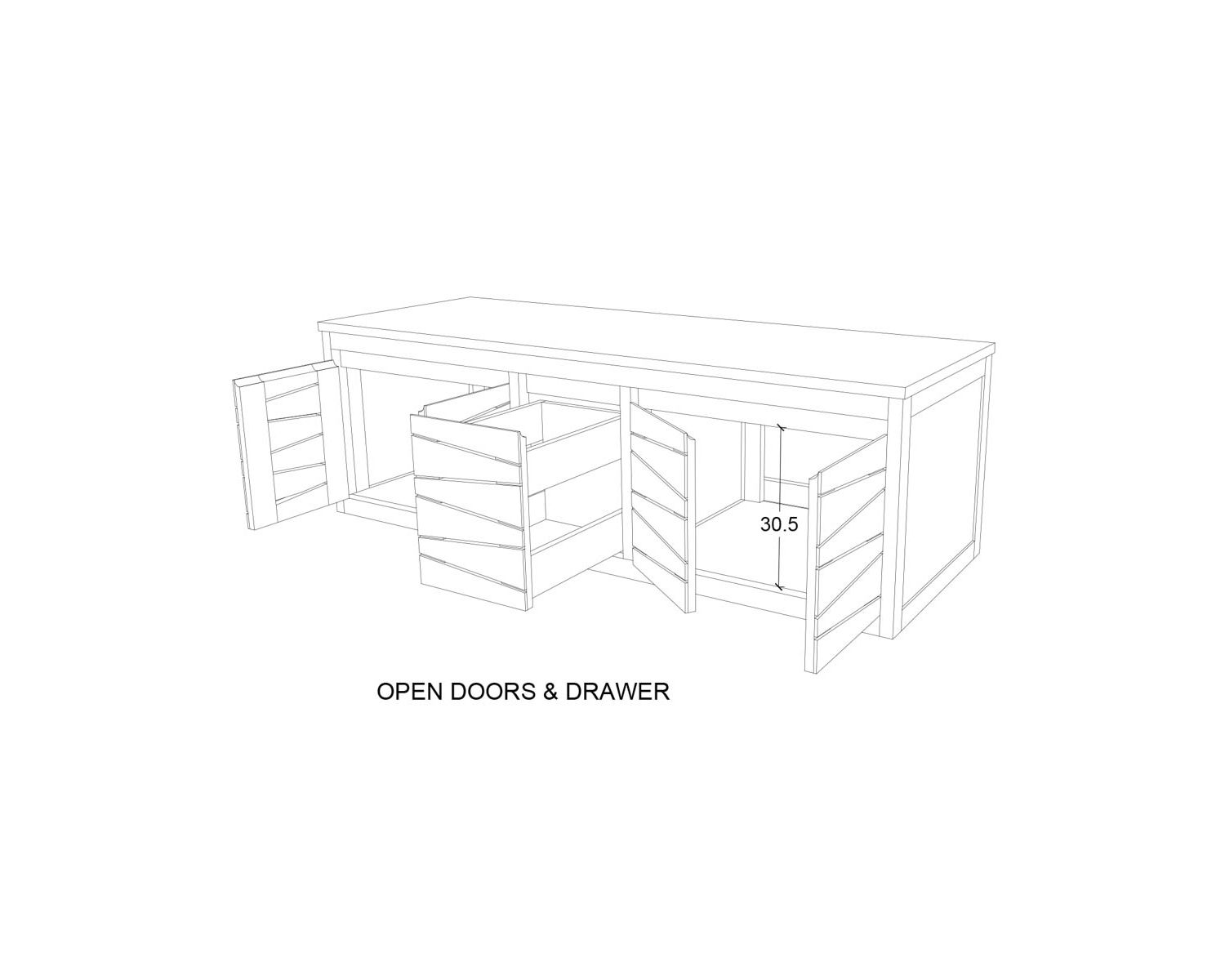 Meuble sous vasque suspendu en teck 140 cm "Moho"