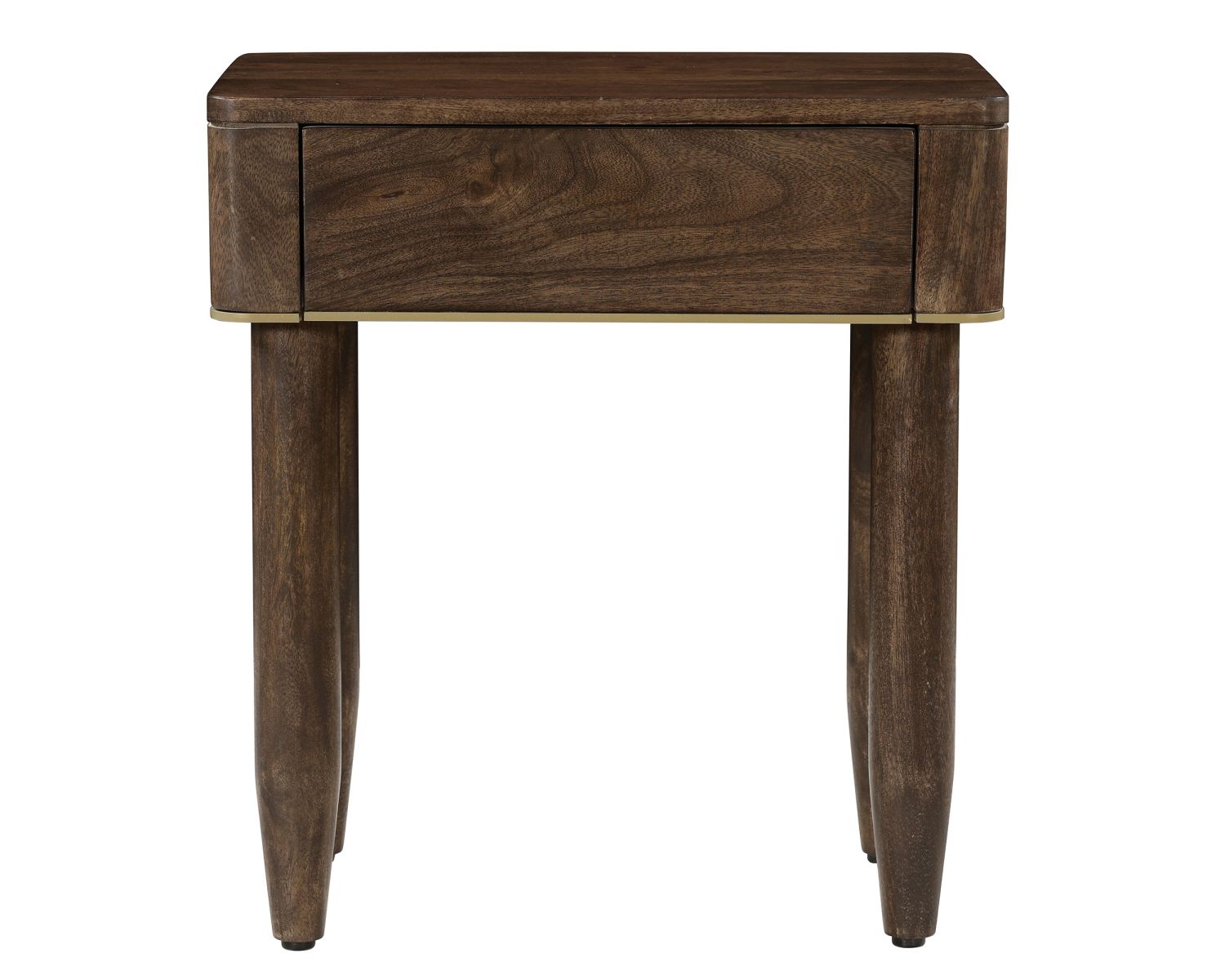 Table de chevet esprit rétro "Loopie" en manguier foncé
