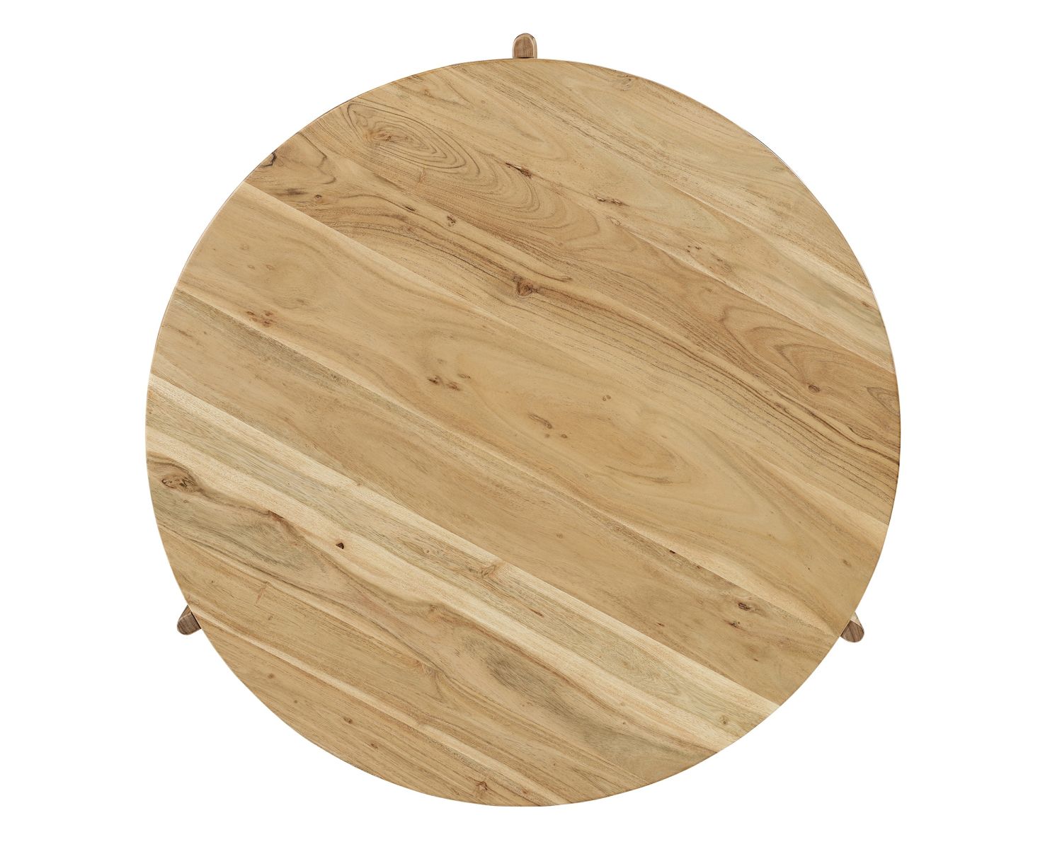 Table de salon ronde design épuré "Trudy" en acacia massif