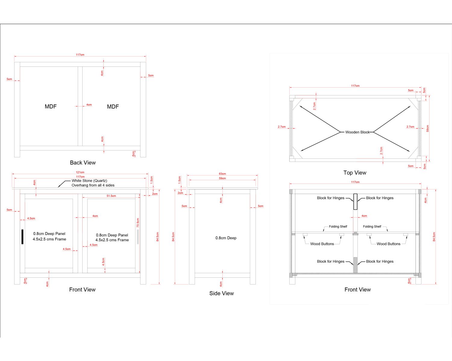 Meuble d'angle réversible de cuisine "Grand Chef"