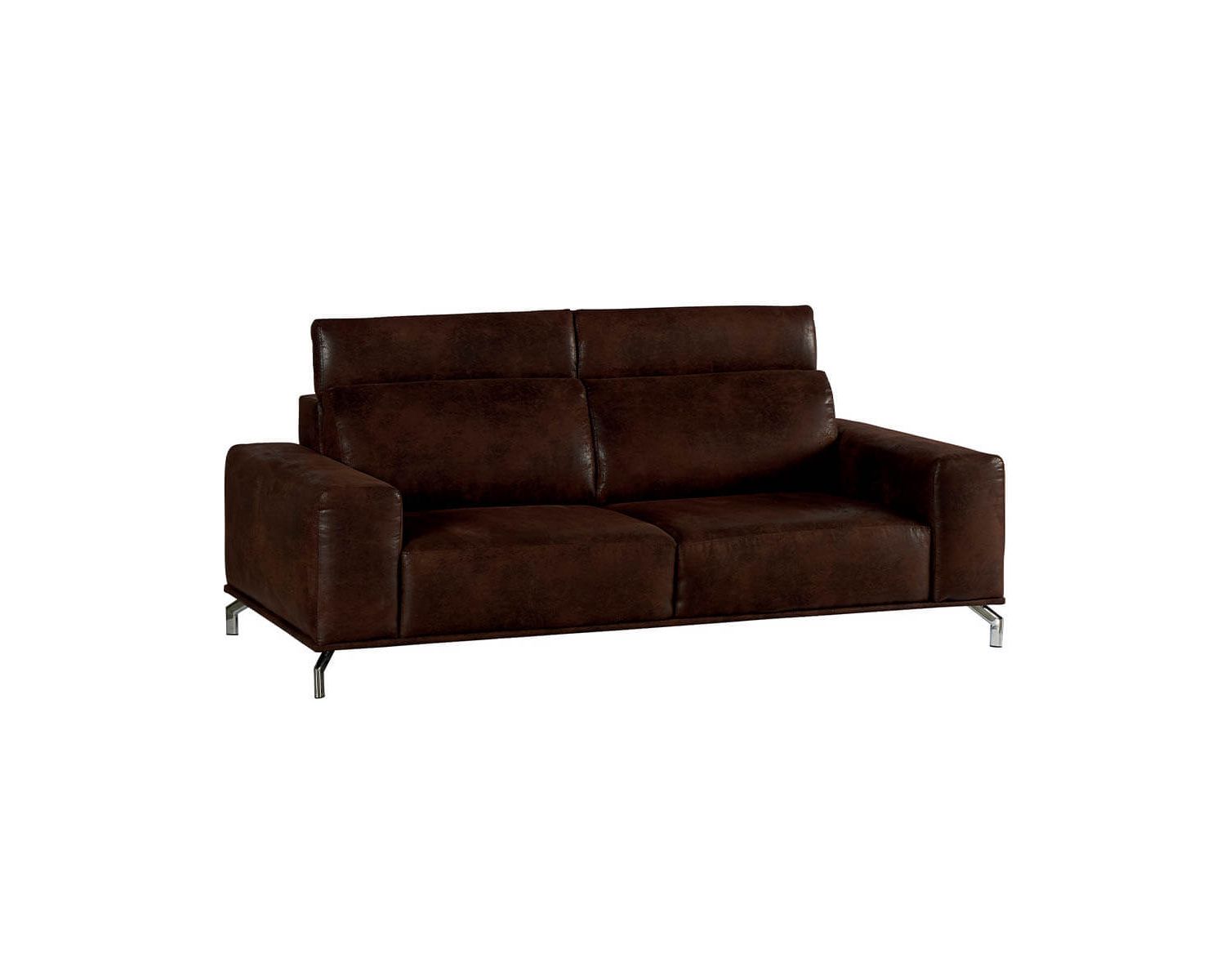 Canapé XXL 3 personnes ultra confortable en tissu havane "Utaka"