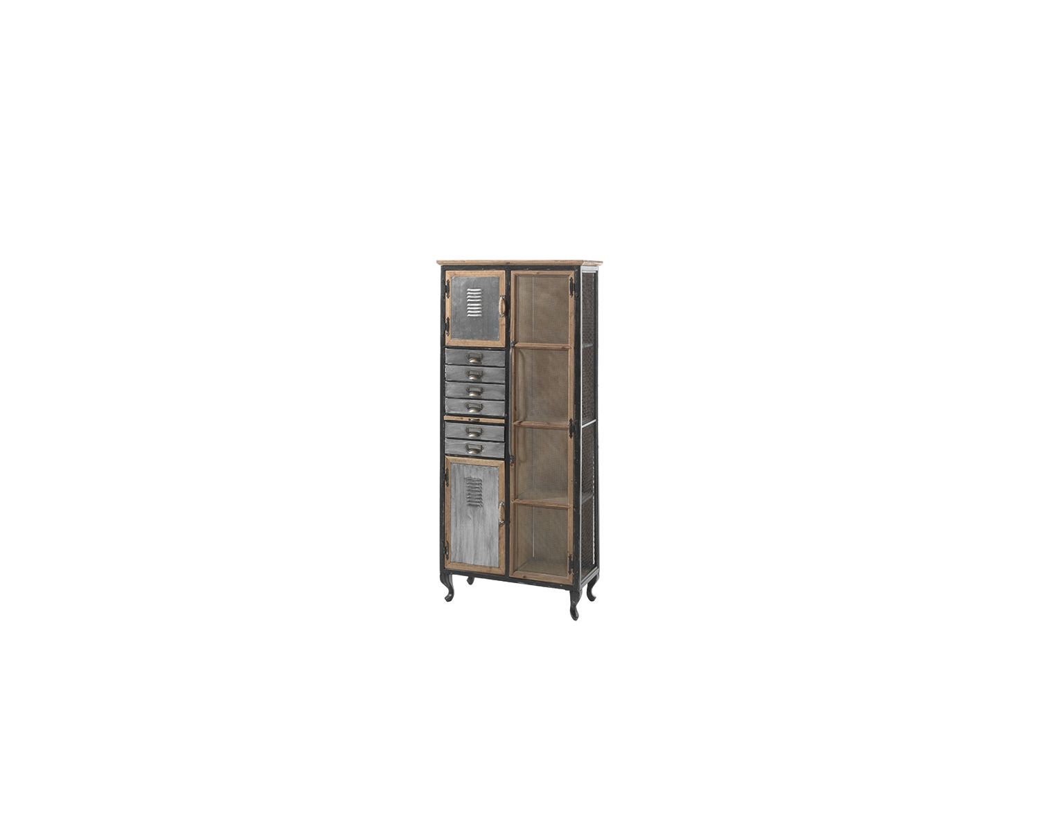 Armoire industrielle bois métal "Mélimélo Indus"