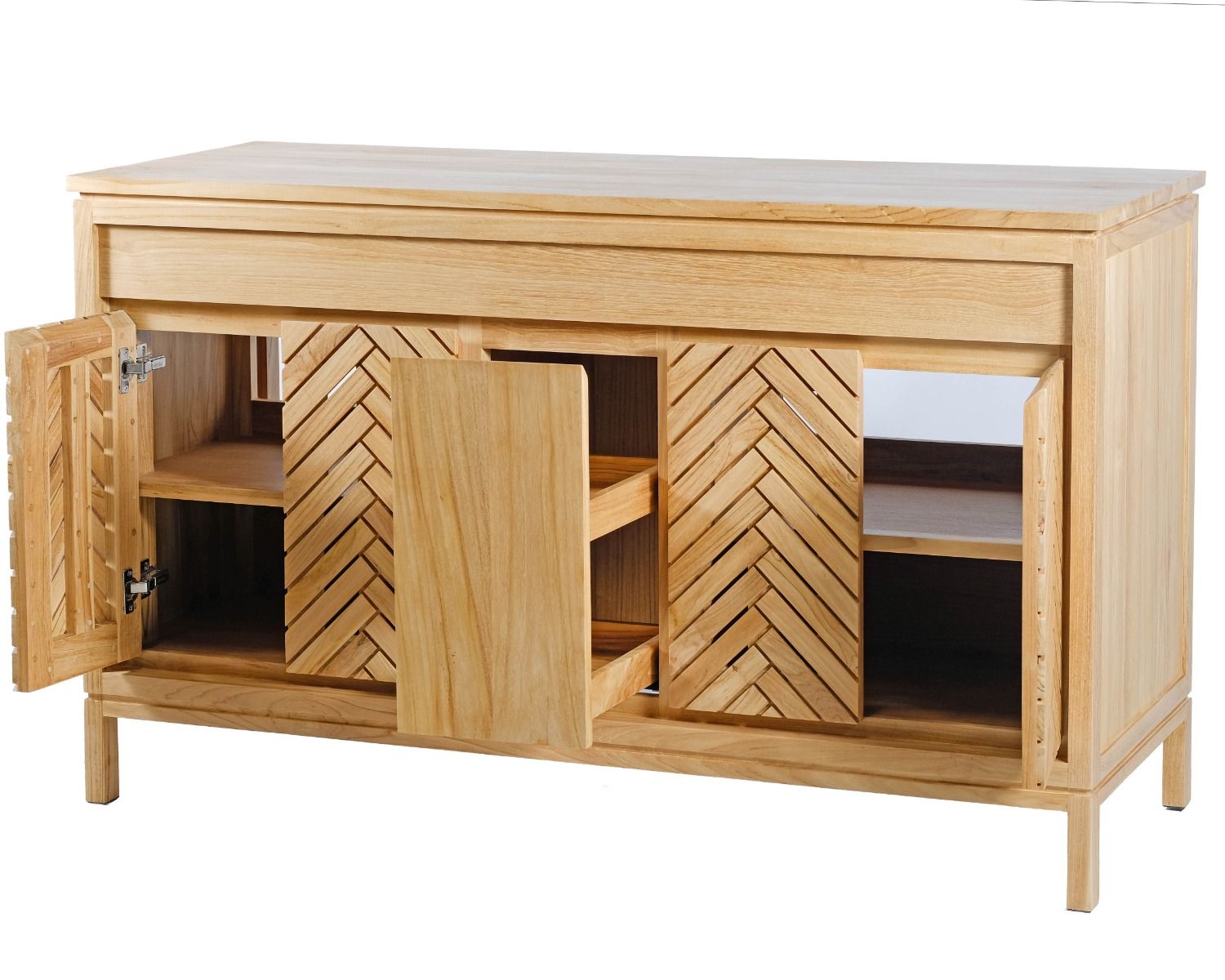 Meuble sous vasque en teck 140 cm "Napu"