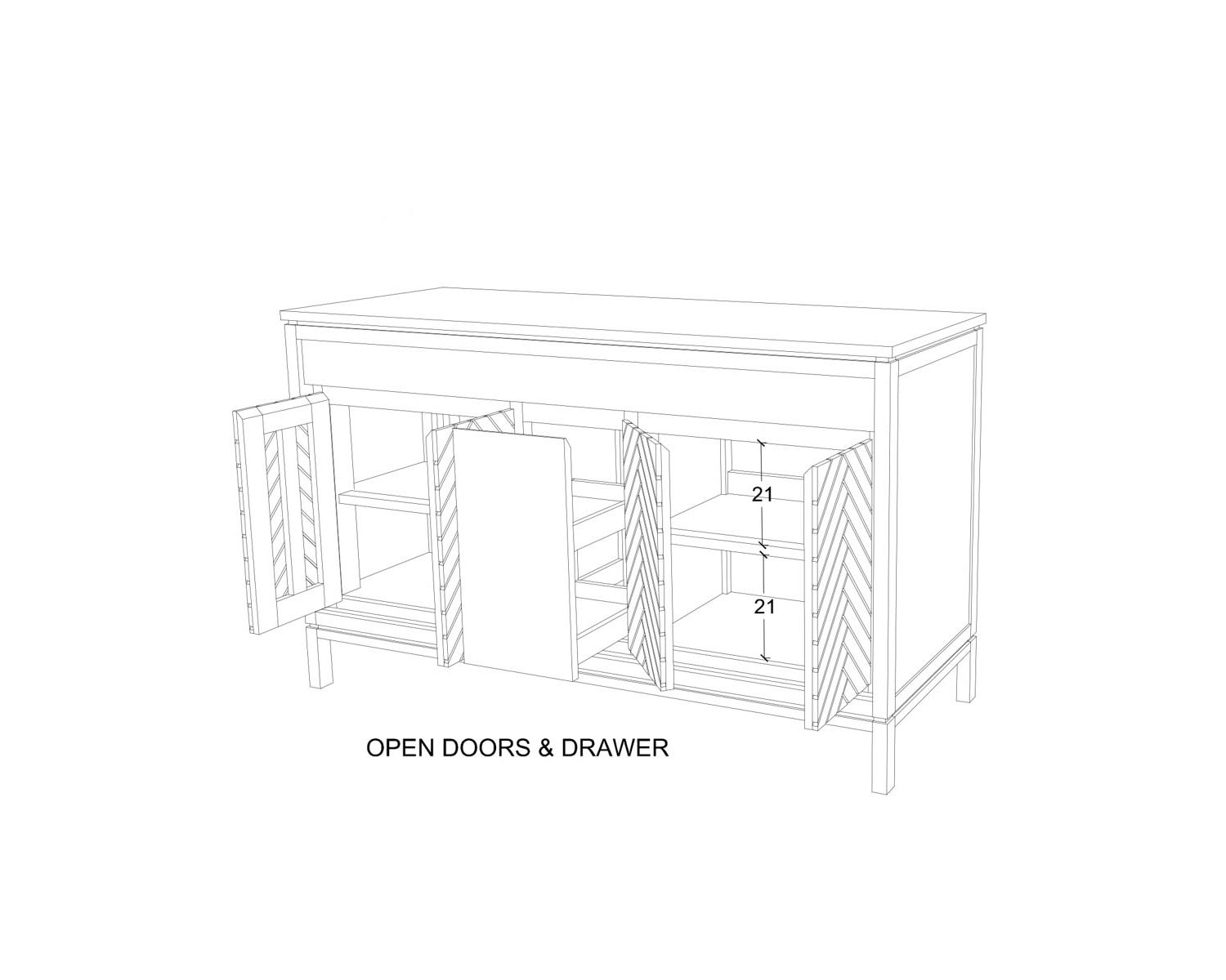 Meuble sous vasque en teck 140 cm "Napu"