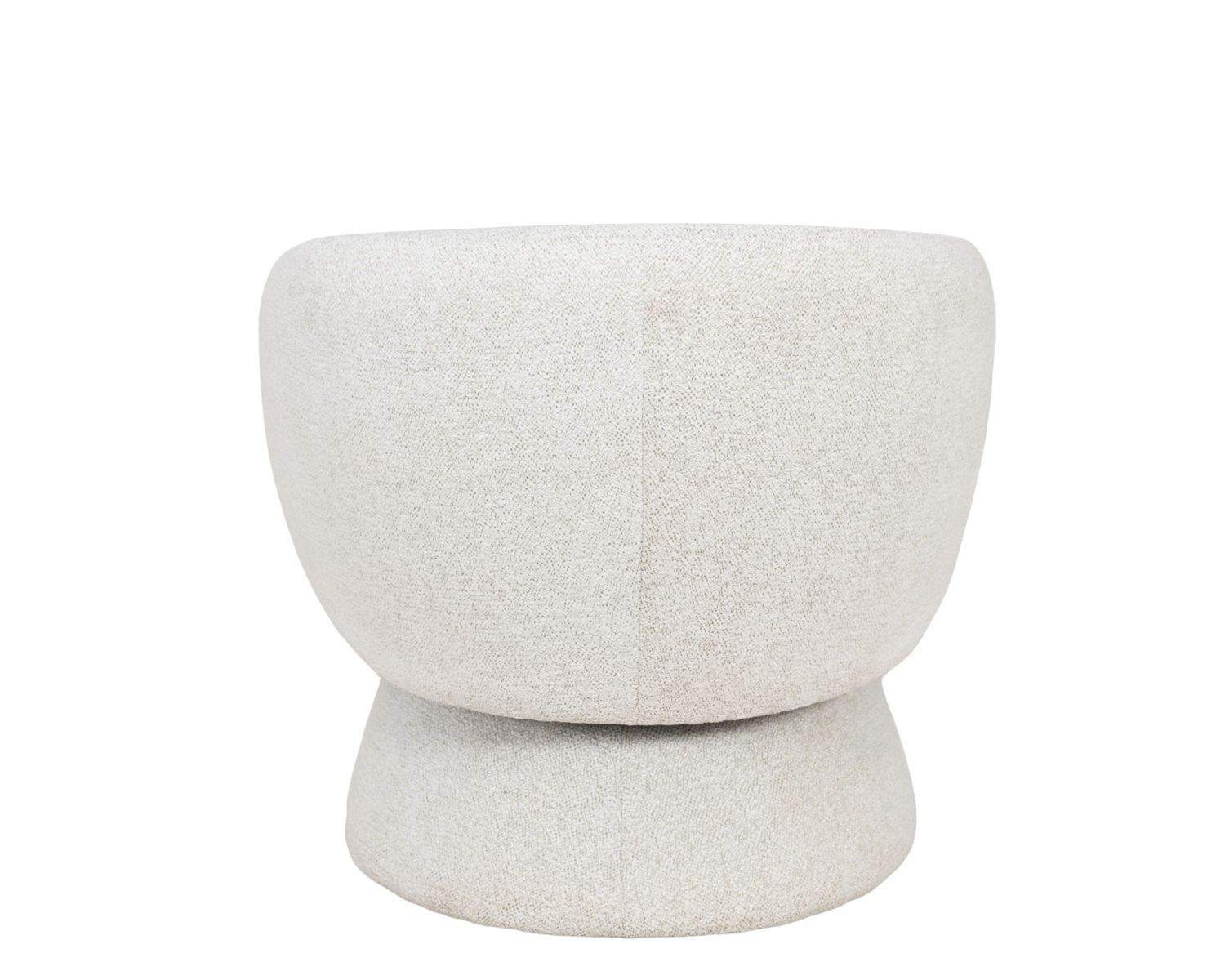 Petit fauteuil lounge en tissu bouclette blanc cassé "Sweet Culture" design enveloppant