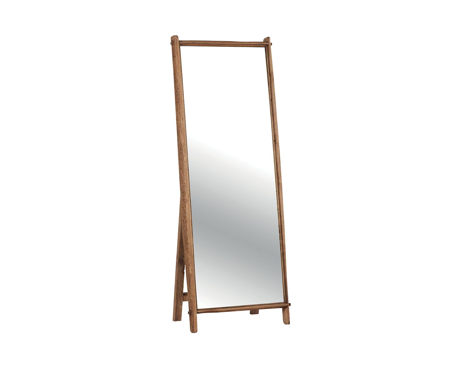 Miroir sur pied style psyché pin recyclé "Kyrwood" hauteur 165 cm