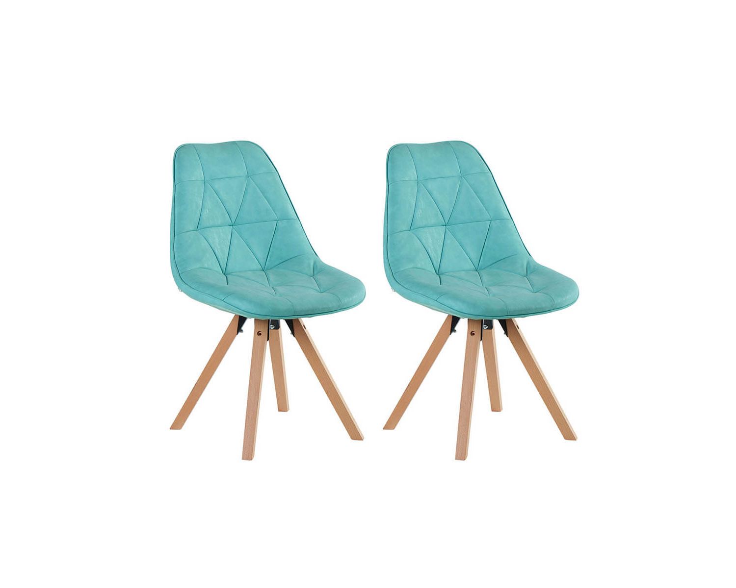 Lot de 2 chaises scandinaves turquoises "Chaise Casita-Yate"