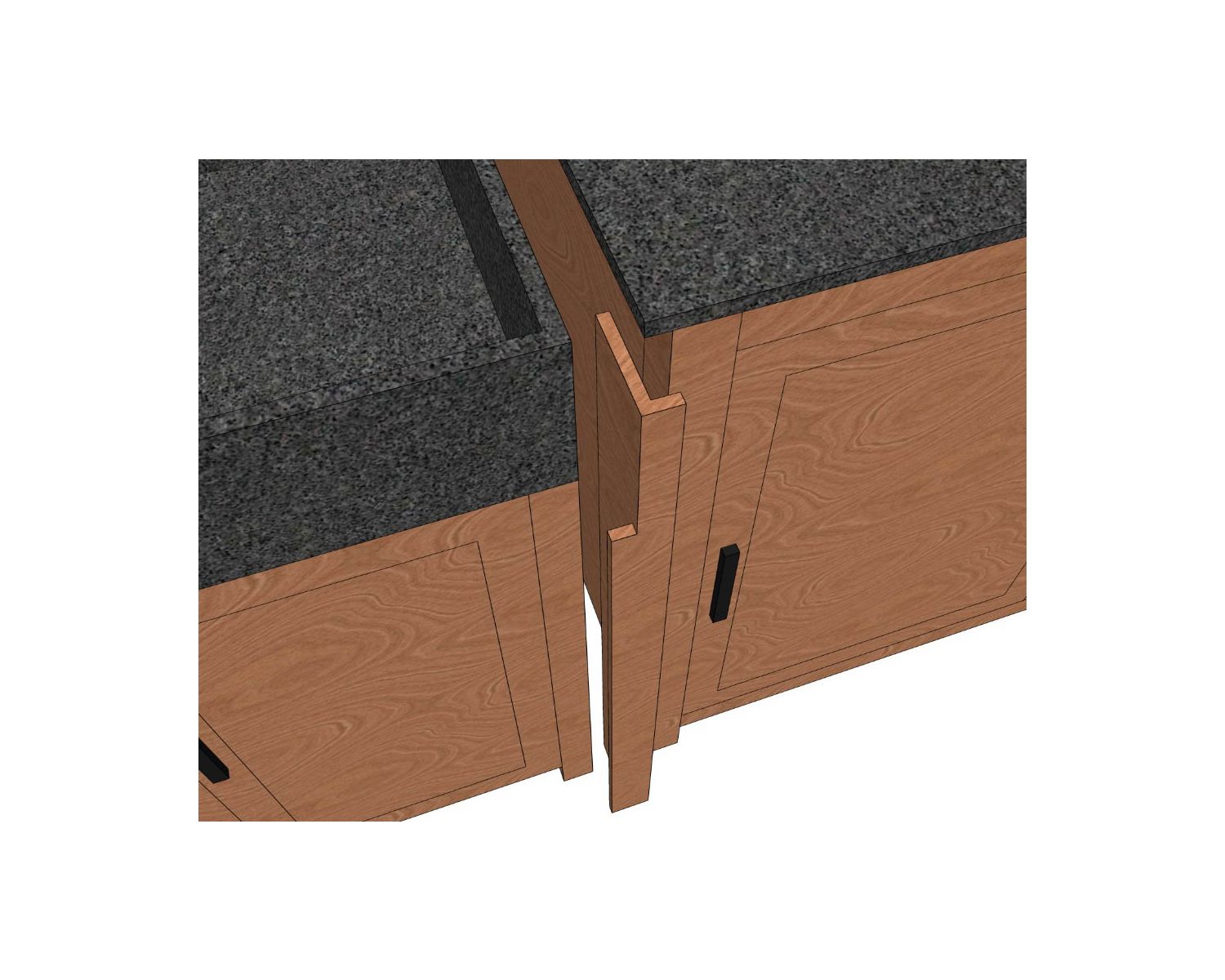 Lot de 2 baguettes pour meuble évier 79 cm "Grand Chef"