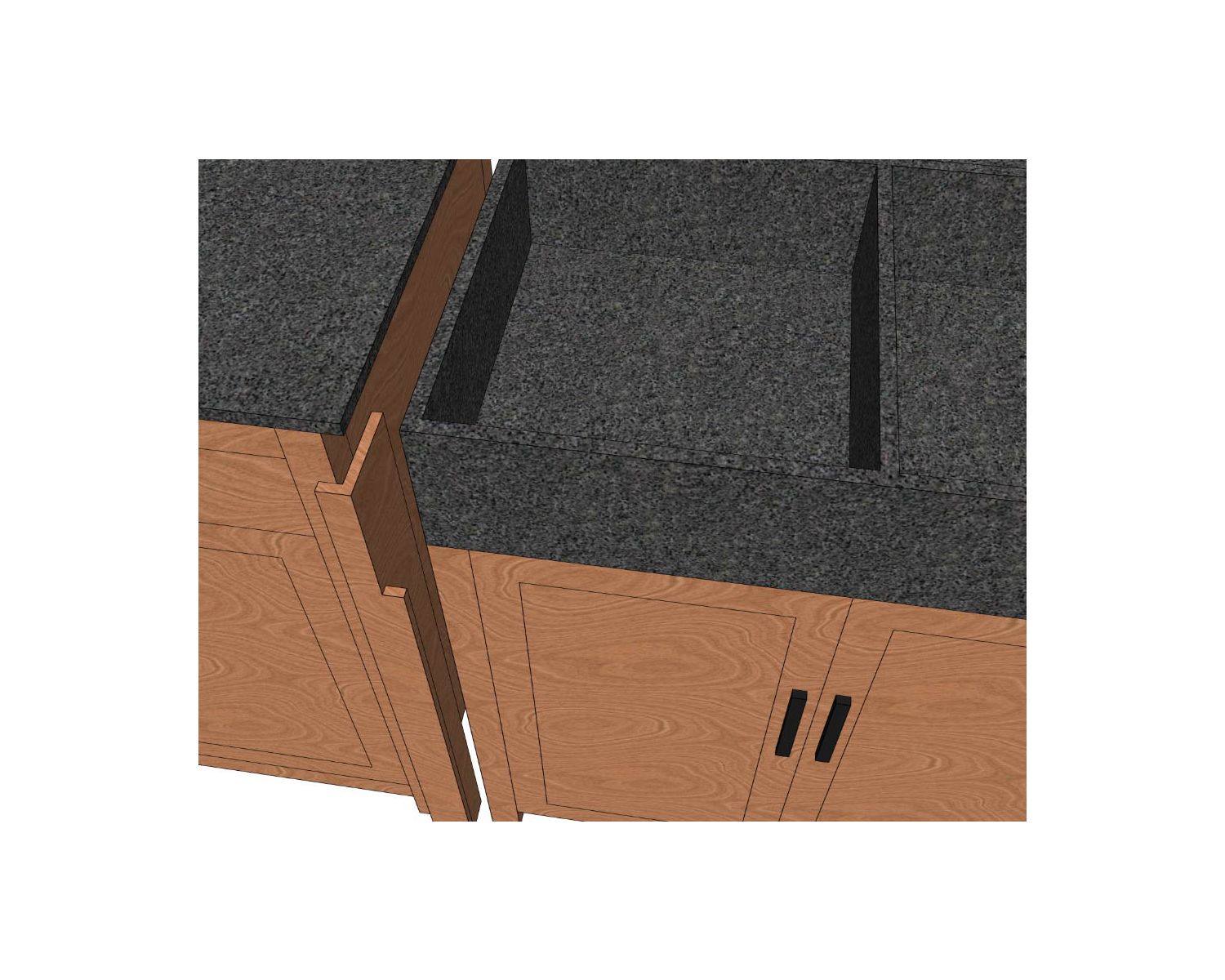 Lot de 2 baguettes pour meuble évier 79 cm "Grand Chef"