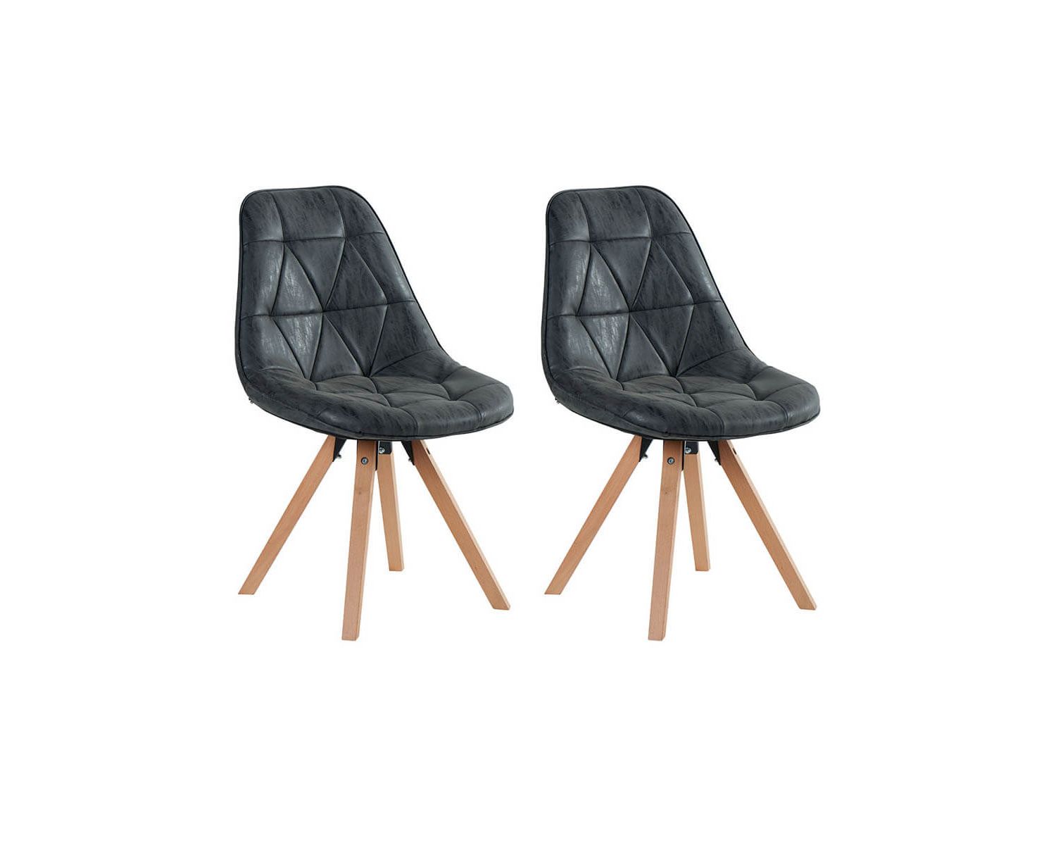 Lot de 2 chaises scandinaves noires "Chaise Casita-Yate"