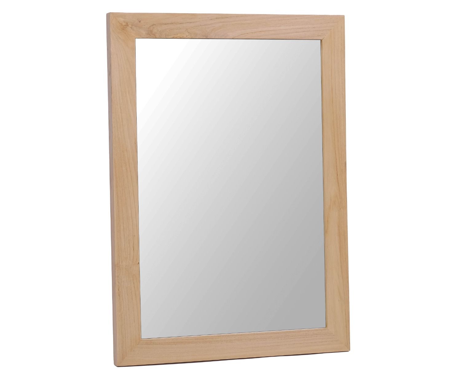 Miroir rectangulaire cadre en teck 50x70 cm