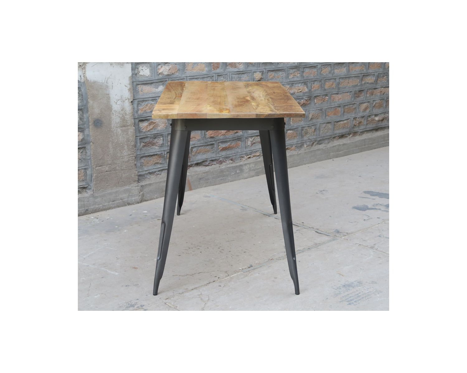 Mange-debout 120x70cm en bois exotique et métal "Dowtoun"