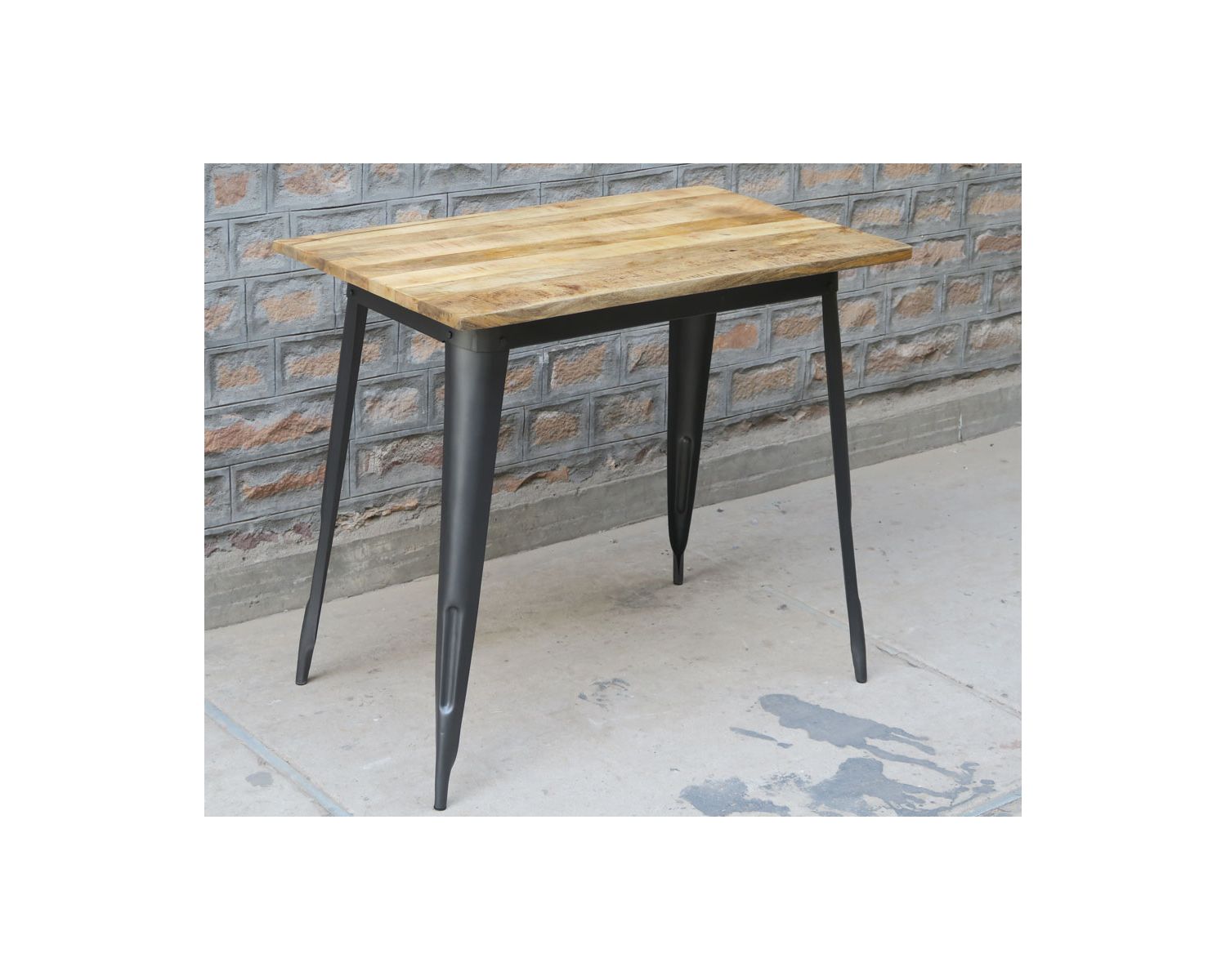 Mange-debout 120x70cm en bois exotique et métal "Dowtoun"