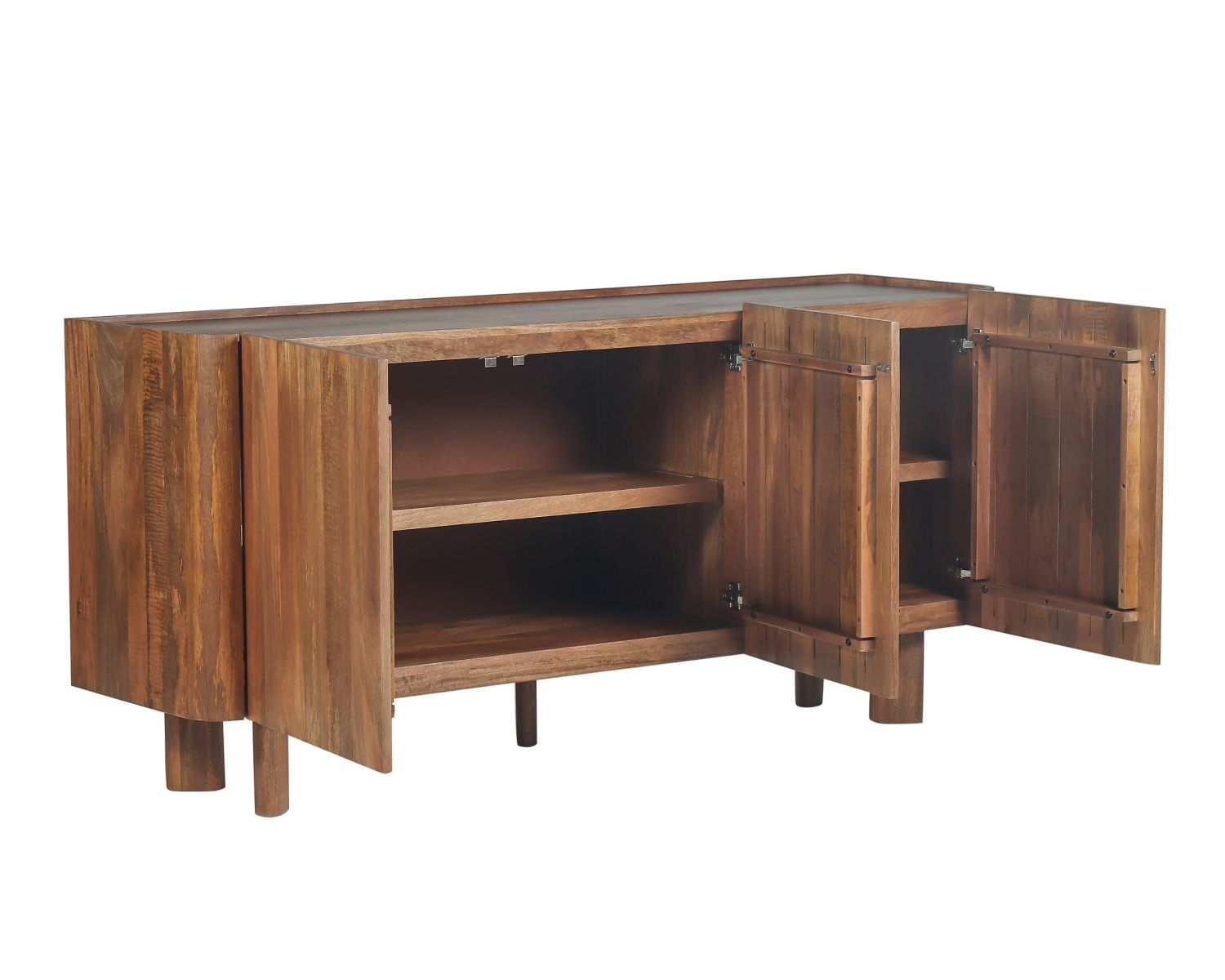 Buffet 3 portes 170 cm en manguier massif "Malaké" design organique contemporain