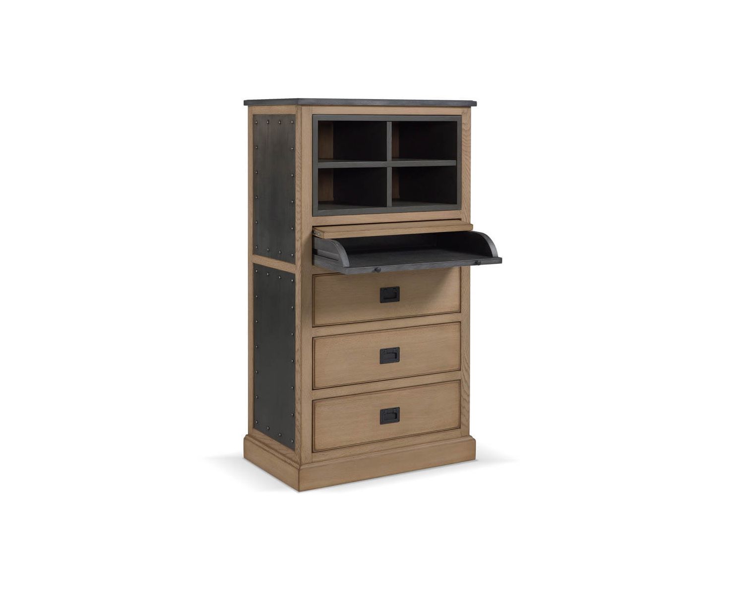 Meuble multifonctions en chêne avec bureau et tiroirs "San Francisco"