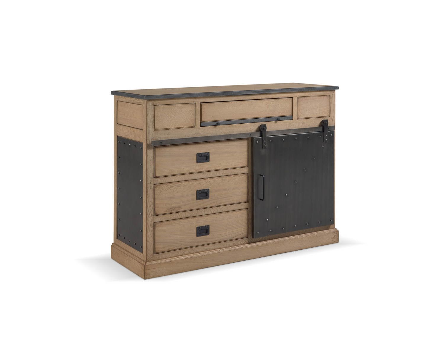 Meuble d’entrée style factory bois massif métal "San Francisco"