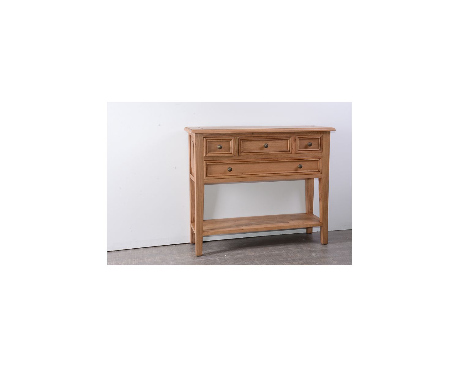 Console chêne massif avec tiroirs "Campagnol"