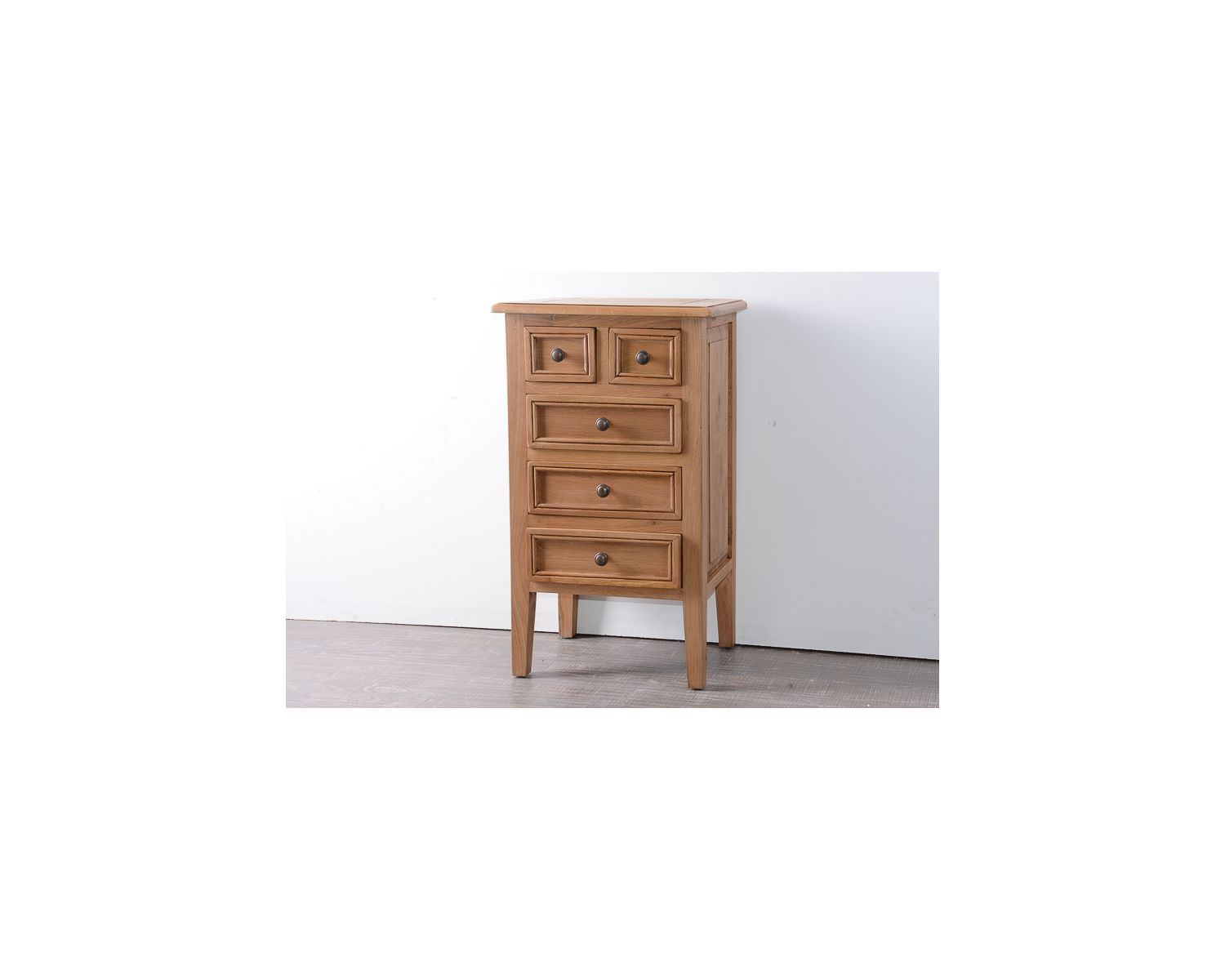Petit meuble chêne massif 5 tiroirs "Campagnol"