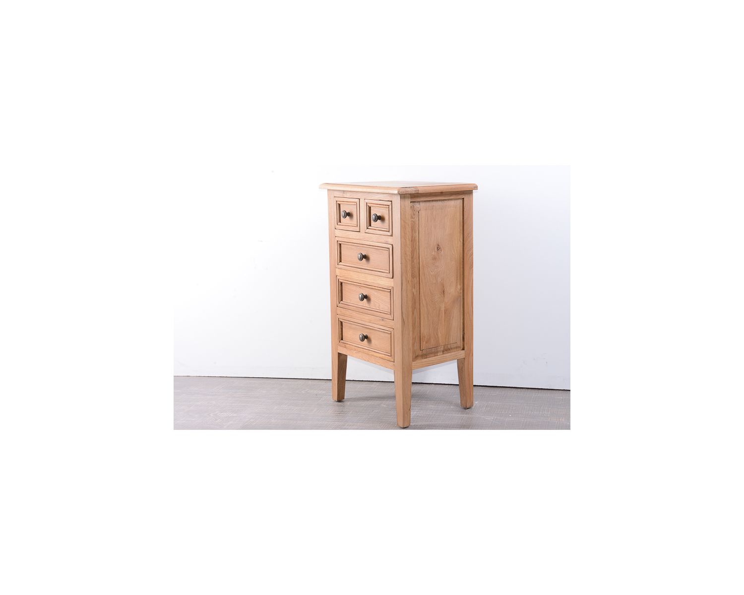 Petit meuble chêne massif 5 tiroirs "Campagnol"