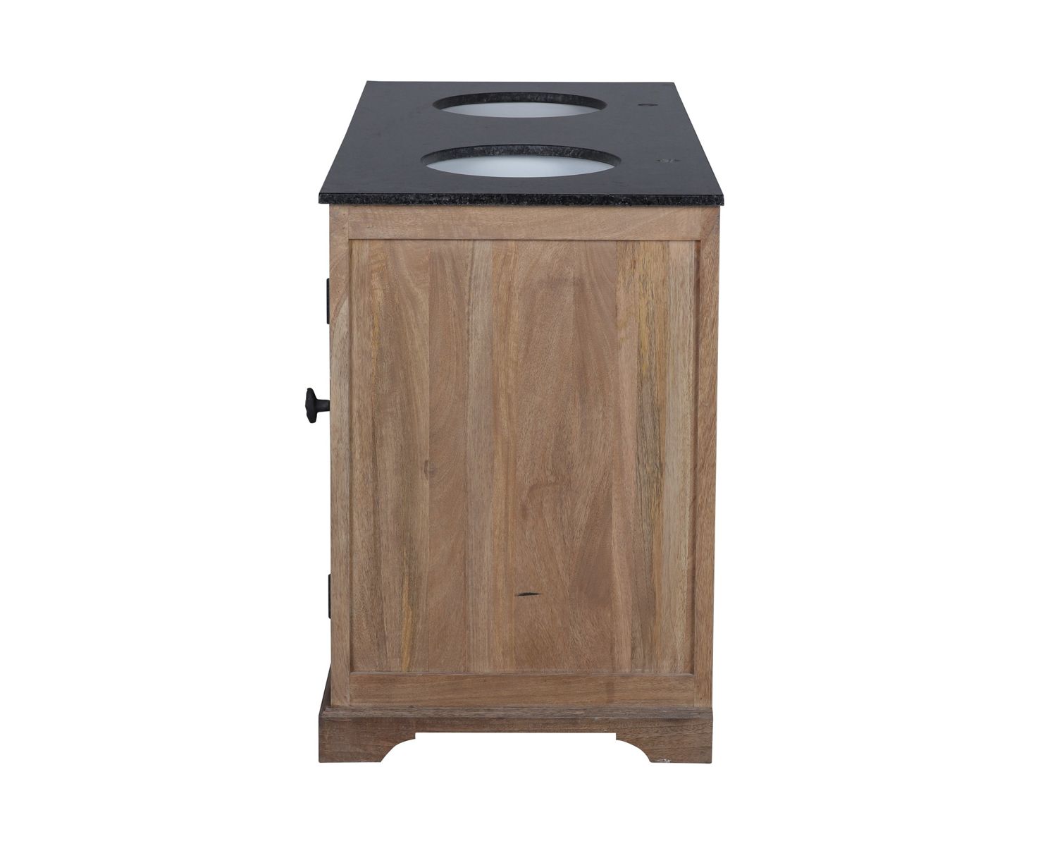 Meuble de salle de bain 150cm poignées crémones et marbre "Persienne"