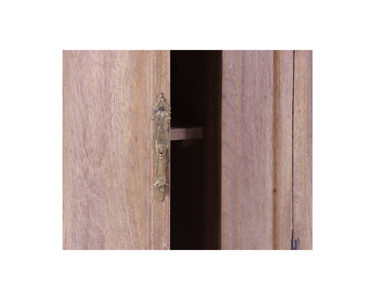 Meuble salle de bain pierre 1 vasque bois massif arrondi "Églantine"