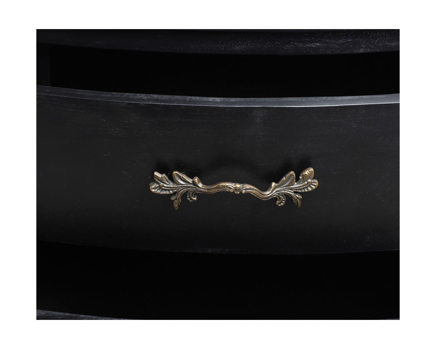 Meuble salle de bain en manguier noir et pierre tiroirs rétro style commode 