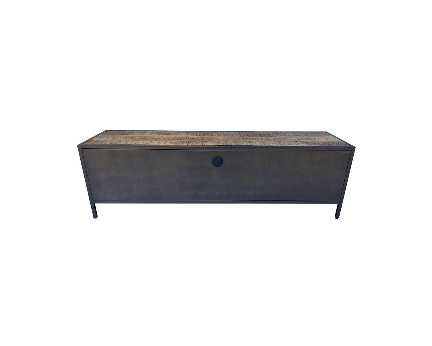 Meuble télé bois et métal gris style industriel "Vista" 150 cm